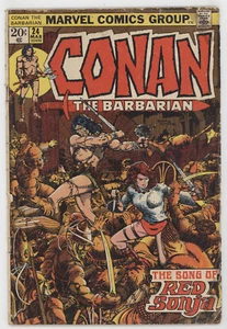Conan El Bárbaro 24 Marvel 1973 GD 1ª Roja Sonja Barry Windsor Smith Roy Thom - Imagen 1 de 2