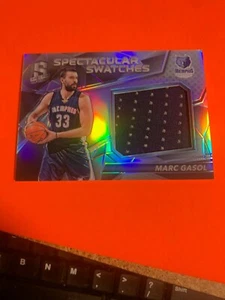 2016-17 PANINI SPECTRA MARC GASOL SPECTACULAR SWATCHES 52/149 SILVER PRIZM - Picture 1 of 1