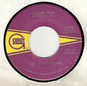 45RPM, TEMPTATIONS ' CLOUD NINE ' VG+ ' RB MOTOWN - Picture 1 of 2
