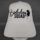Birthday Squad White Strapback Baseball Hat Cap One Size Adjustable Balloon
