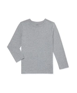 BOYS SOLID GRAY LONG SLEEVE PULLOVER T-SHIRT TOUGH TEE SIZE S ( 6 - 7 ) NEW TAGS - Picture 1 of 6