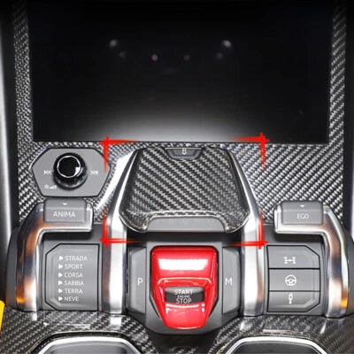 Cubierta del panel del engranaje de estacionamiento para consola de fibra de carbono para LAMBORGHINI URUS 2018-23 Foto 1 de 4