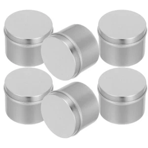 6pcs Round DIY Small Sealed Tin Containers Salve Containers Tea Tins - Picture 1 of 12