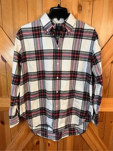 Camisa Polo Ralph Lauren Calce Clásico Rojo/Crema Franela a Cuadros Talla Pequeña Nueva con Etiquetas (3472 - Imagen 1 de 7