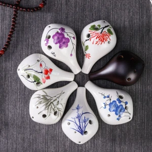 Professional 6 Hole Ocarina Ceramic Alto C Flute Instrument - Picture 1 of 22