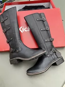 BOTTES KICKERS CUIR NOIR NEUVES 🌺 SOLDES 2024 🌺 - Imagen 1 de 13