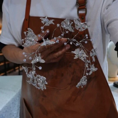 Suave Mariposa Diseños Novias Tiaras Coronas Cristal Boda Accesorio para Cabello Foto 1 de 4