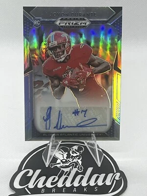 2019 Panini Prizm Draft Jovon Durante Rookie RC Silver Prizm #255 Auto Autograph - Image 1 of 2