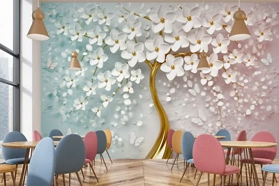 3D Blütenblatt Perlen Q416 Tapete Wandgemälde Fototapete Selbstklebend Kay - Bild 1 von 4
