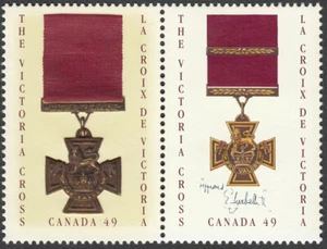Canadian VICTORIA CROSS = MEDAL = ORDER se-tenant pair Canada 2004 #2066a MNH - Picture 1 of 1