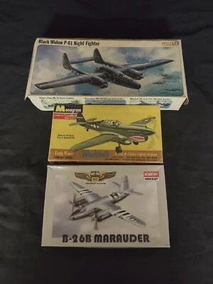 Vintage Lot Of 3 Monogram Frog Academy Minecraft Military Aircraft  Model  Kit - Imagem 1 de 4