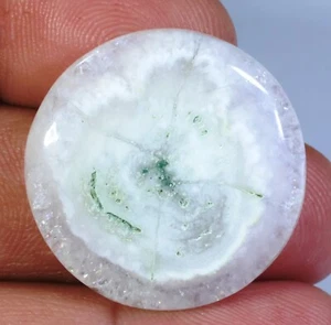 37 CT NATURAL STALACTITE SOLAR QUARTZ ROUND CABOCHON PENDANT GEMSTONE FF-397 - Picture 1 of 5