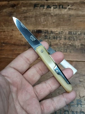 Rare VTG POCKET KNIFE HOFFRITZ N.Y France Integral Horn Handle Inox Top Lock  - Image 1 of 4