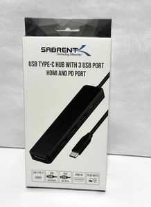 Sabrent HB-TC5P Multi-Port USB Type-C Hub with 3 USB PORT HDMI and PD PORT -NEW - Picture 1 of 8