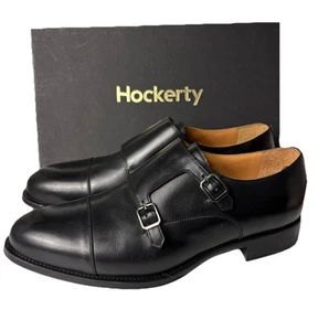 Hockerty schwarz Leder doppelter Mönch Riemen Kappe Zehe elegante Schuhe Herren Gr. 44 Spanien - Bild 1 von 11