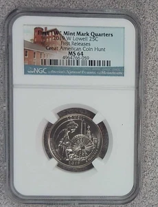 2019-W V75 WWII Privy Lowell National Part Quarter NGC MS64 (059) - Picture 1 of 2