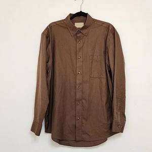 Cabela's Outfitter Series Shirt Mens L Reg Brown Button Up Long Sleeve - Picture 1 of 7