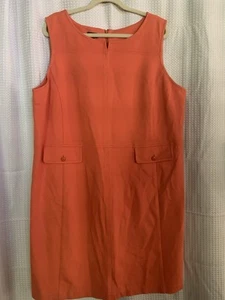 Vestido Vaina Talbots Mujer 2x Plus Sin Mangas Melocotón - Imagen 1 de 6