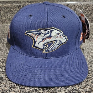 Vintage Nashville Predators NHL Sports Specialties Snapback Mütze blau Deadstock neu mit Etikett - Bild 1 von 14
