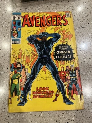 Avengers #87 (Marvel Comics 1971) ¡Origen de T'Challa Black Panther! Foto 1 de 4