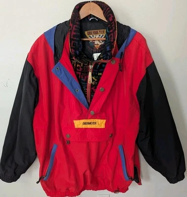 Vtg Obermeyer Ski Jacket 90s Snow Outdoor Aztec Retro Colorblock Mens XLT Tall  - Image 1 of 4
