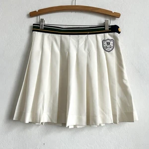 Falda Banana Republic 16 Mini Tenis Plisada Mezcla Lana Logo Blanco *LEER* - Imagen 1 de 13