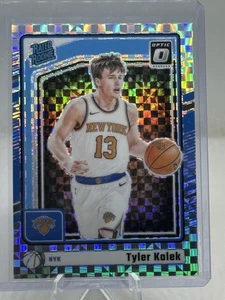 Estuche Optic Tyler Kolek 2024-25 clasificación novato #257 Checker Prizm SSP Hit Knicks radiocontrol - Imagen 1 de 9