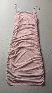 Streetwear Society Ruched Mesh Dress - Junior (Size M ) - Blush Pink - Picture 1 of 6