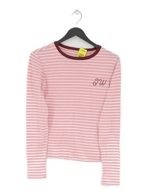 Jack Wills Women's T-Shirt UK 10 Pink Cotton with Other Basic - Image 1 of 4