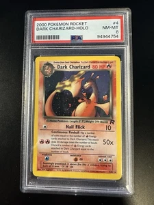 2000 Pokemon Rocket DARK CHARIZARD Holo 4/82 PSA 8 NM-MT - Picture 1 of 3