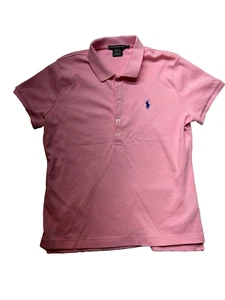 Ralph Lauren Sport Junior Boys Size XL Pink Blue Collared Polo Shirt Slim Fit - Picture 1 of 8
