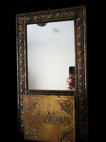 PRETTY ORIGINAL ARTS AND CRAFTS, BRASS MIRROR AND LETTER HOLDER Cover
