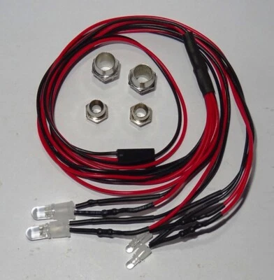 LED Light Kit for RC Cars Headlights & Tail Lights c/w Mounts UK Seller - Image 1 of 4