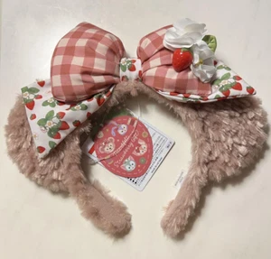Tokyo Disney Parks  ShellieMay Ears Duffy Strawberry Gift Duffy Headband Japan - Picture 1 of 1