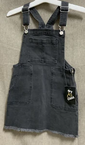 🧷 ART CLASS- Girls Pocket Pinafore Dress Black Wash, Small 6/6X 🆕 - Picture 1 of 2