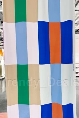 Ikea KLIBBKORSORT Pre-cut Fabric Striped Multicolor for Cushions Curtain 59x118" - Image 1 of 4