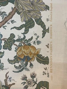 Bennison Stoff Hardwick in Blau Gold auf Auster 8,4 Yards - Bild 1 von 4