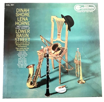 Dinah Shore and Lena Horne - Lower Basin Street - RCA Camden CAL 321 Record 12" - Image 1 of 4