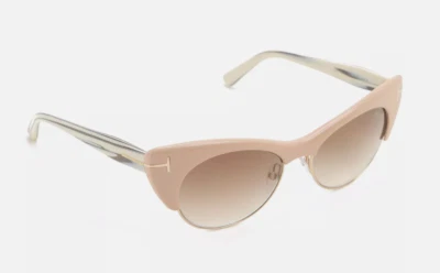 NOVO Óculos de Sol Autêntico TOM FORD Lola TF387 74G Bege Lente Gradiente 54mm - Imagem 1 de 3