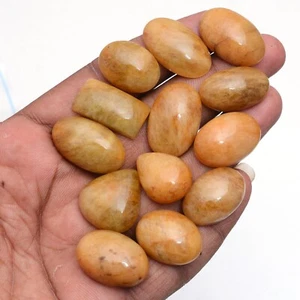 Natural Yellow Beryl Huge 21mm-26mm Cabochon Untreated Loose Gemstones ~ 320 Cts - Picture 1 of 3