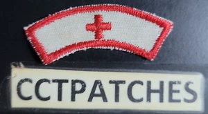 VINTAGE AMERICAN RED CROSS ROCKER TAB PATCH - Picture 1 of 2