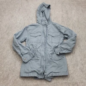 Universal Thread Jacket Womens Extra Small Gray Parka Hooded Outdoor Zip Ladies - Picture 1 of 9