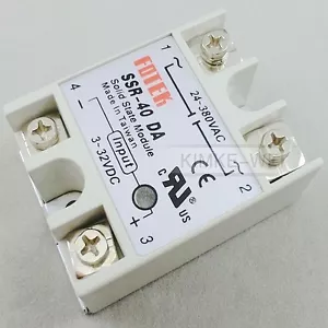 SSR-40DA Solid State Relay 40A Output AC 24-380V & Input DC 3-32V New - Picture 1 of 4