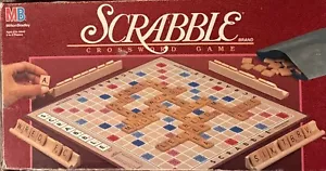 Vintage 1989 Scrabble Crossword Word Board Game Milton Bradley Complete FREESHIP - Picture 1 of 7