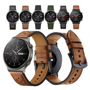 Premium Genuine Leather Wrist Watch Band Strap For Huawei Watch GT 2 Pro 46mm
