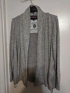 TOMMY HILFIGER, WOMANS GRAY CARDIGAN, LONG SLEEVES, SIZE S - Picture 1 of 4