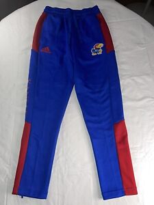 NWT Adidas Kansas Jayhawks Warm Up Pants Size Small H50797 Royal Blue/Team Red