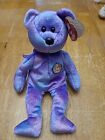 Ty Beanie Baby Clubby IV the Bear With Silver Button 2001 Retired Plush Toy