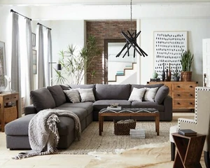 Coaster Serene 551324-SET Modern 6pc Modular Cloud Sectional Sofa Set Gray - Picture 1 of 11