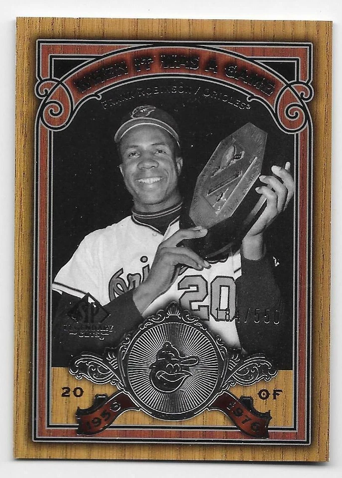 2006 SP LEGENDARY CUTS WHEN IT WAS A GAME SILVER #WGFR2 Frank Robinson #184/550 - Image 1 of 1